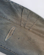 Distressed ripped couple trousers