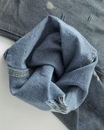 Vintage distressed straight jeans