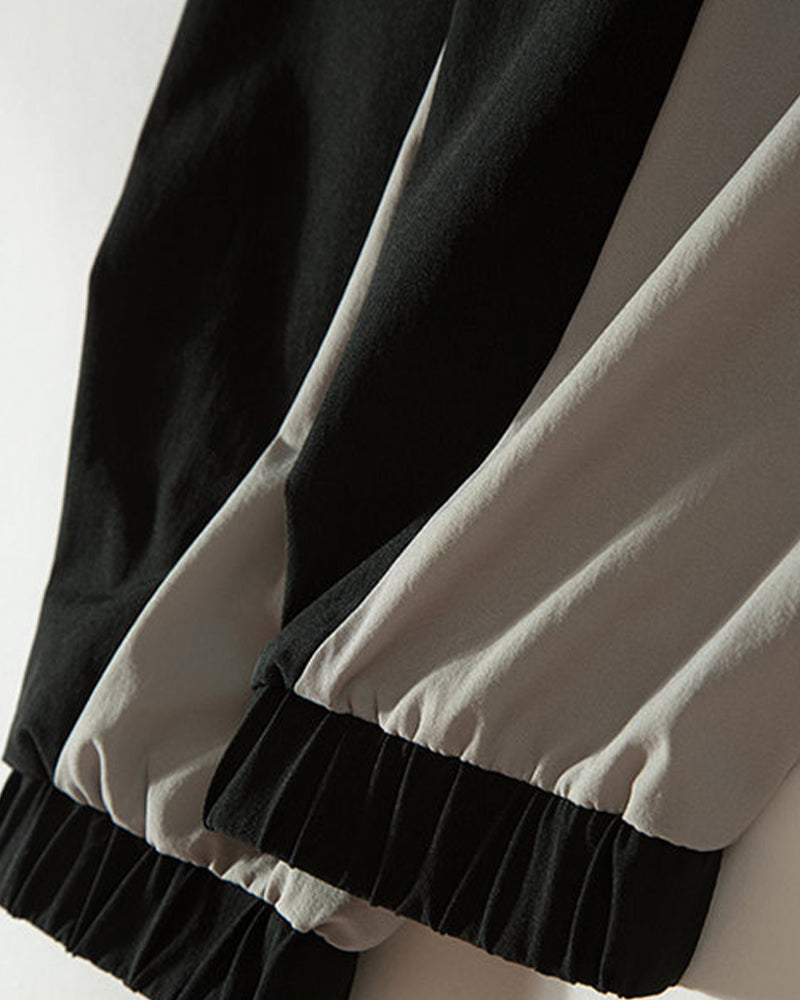 Breathable color-blocked top