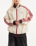 Retro sports style contrast color jacket