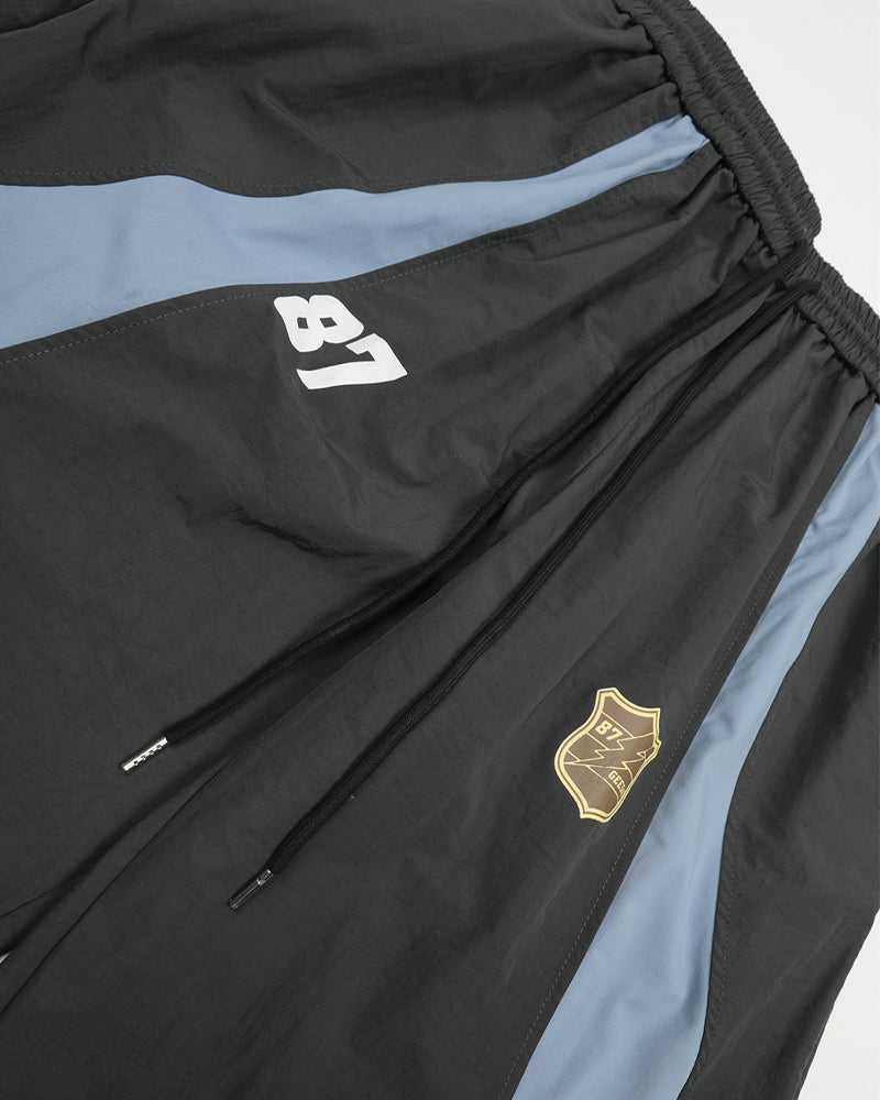 Contrast color panel trousers