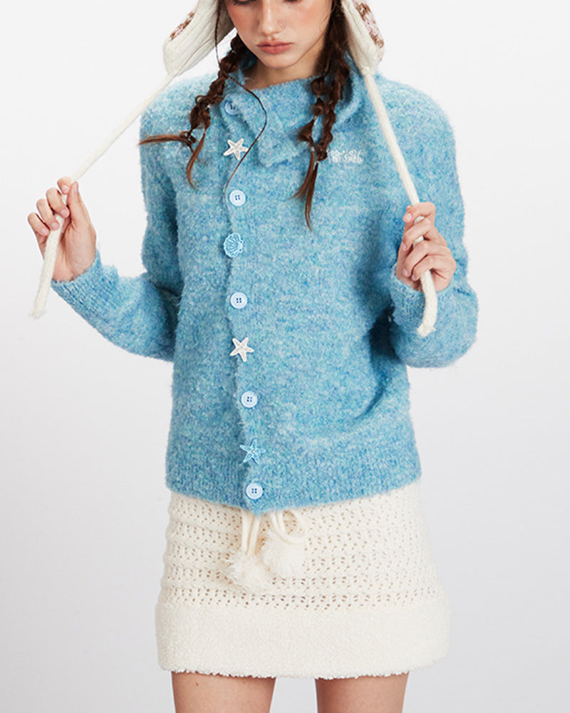 하이넥 니트 카디건(여성용)