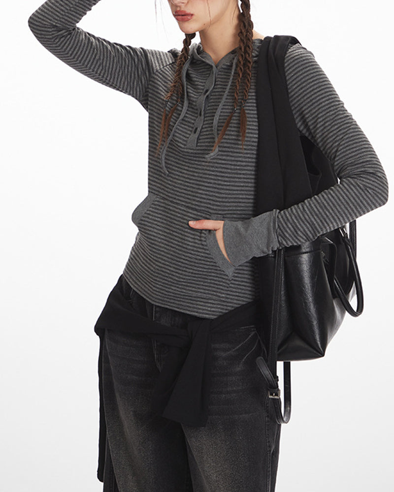 Slim-fit hooded long-sleeved top (women's)