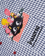 格紋貓咪短袖襯衫