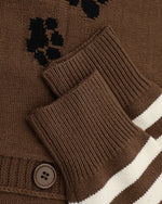 Color-blocked striped puppy sweater