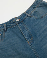 簡約寬鬆牛仔短褲