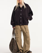 Solid color short coat