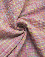 Small floral plaid short-sleeved shirt