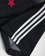 格紋做舊短袖襯衫