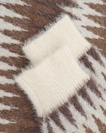 Contrast color panel sweater