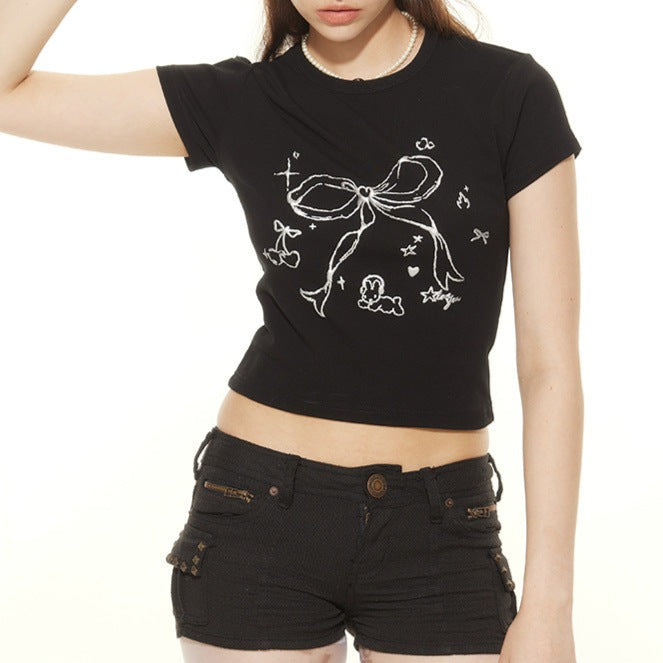 Retro foam printed hottie short sleeves 