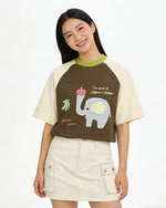 재미있는 컬러 블록 반팔 셔츠