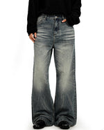 Distressed casual trousers
