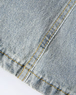 拼接撞色寬鬆牛仔褲