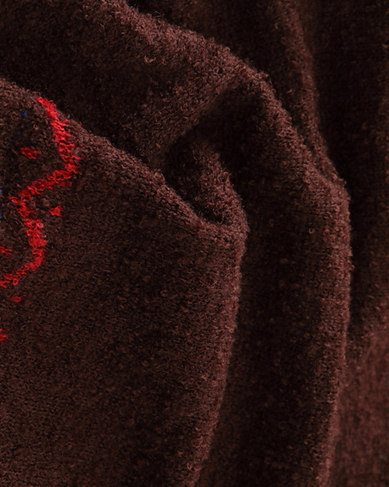 Retro puppy knit sweater