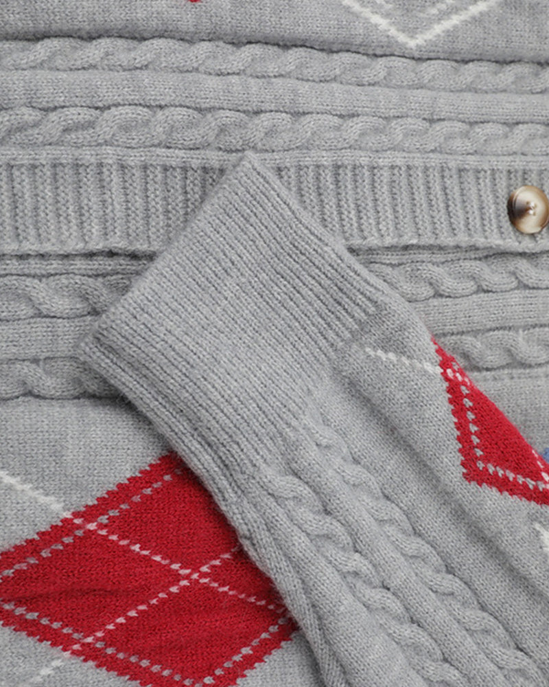 캐주얼한 탈부착형 니트 가디건