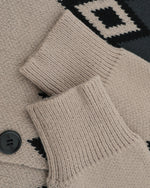 diamond-knitted jacket