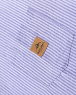 Vertical striped long-sleeved shirt