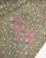 休閑波點牛仔褲