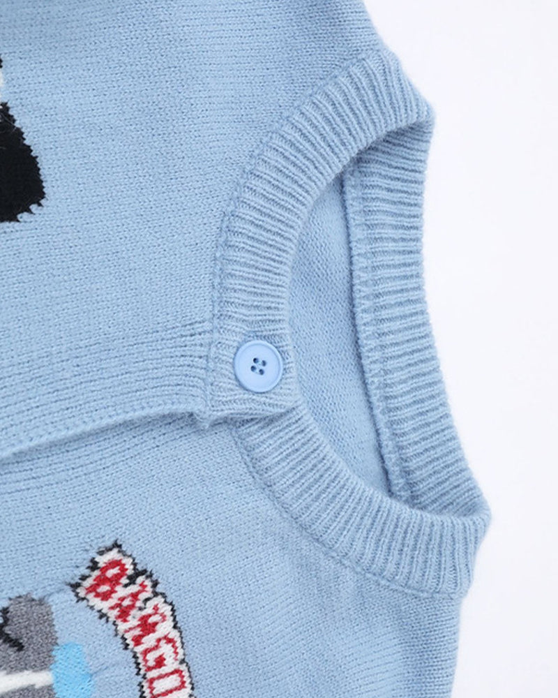 만화 강아지 스웨터