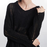 Lazy hollow knitted sweater (women's style)