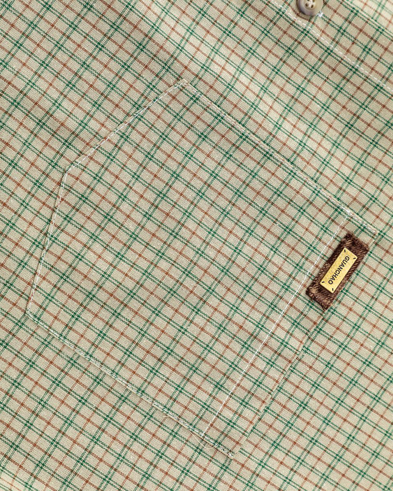 簡約格紋短袖襯衫