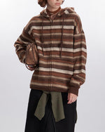 Retro Striped Casual Long Sleeve Jacket