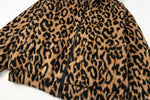 Retro leopard print hooded cotton jacket