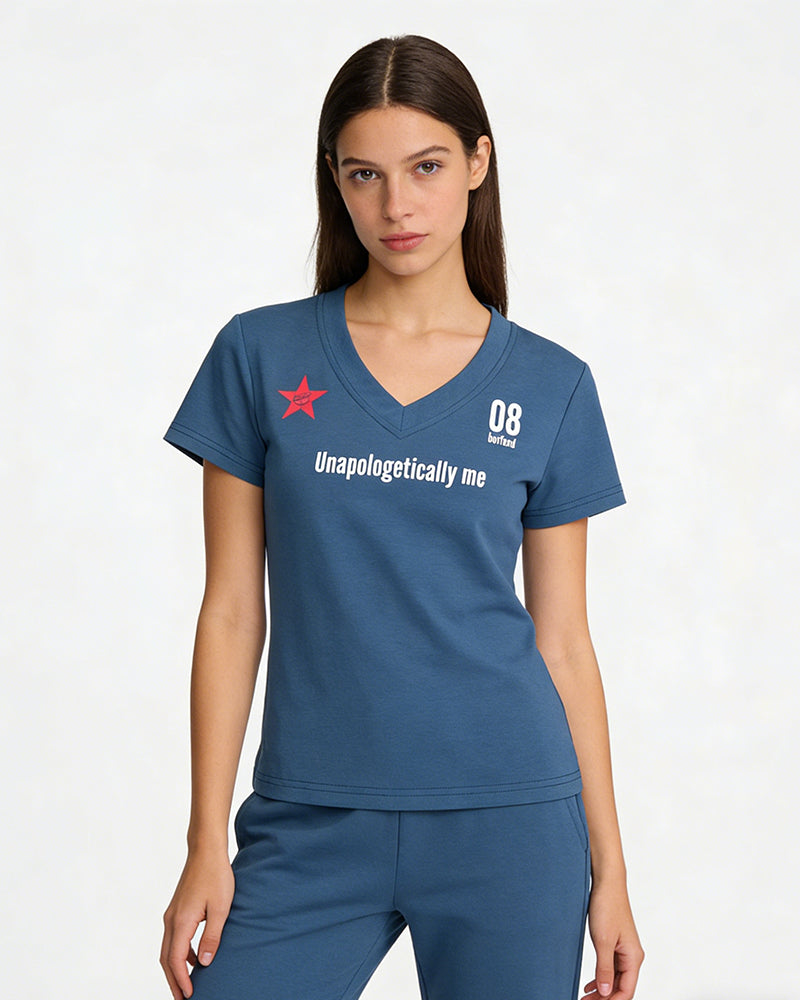 V-neck athletic t-shirt