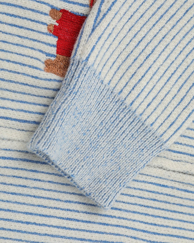 귀여운 강아지 자수 스웨터