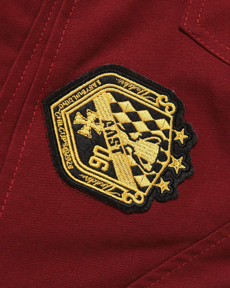 機車刺綉棉服外套