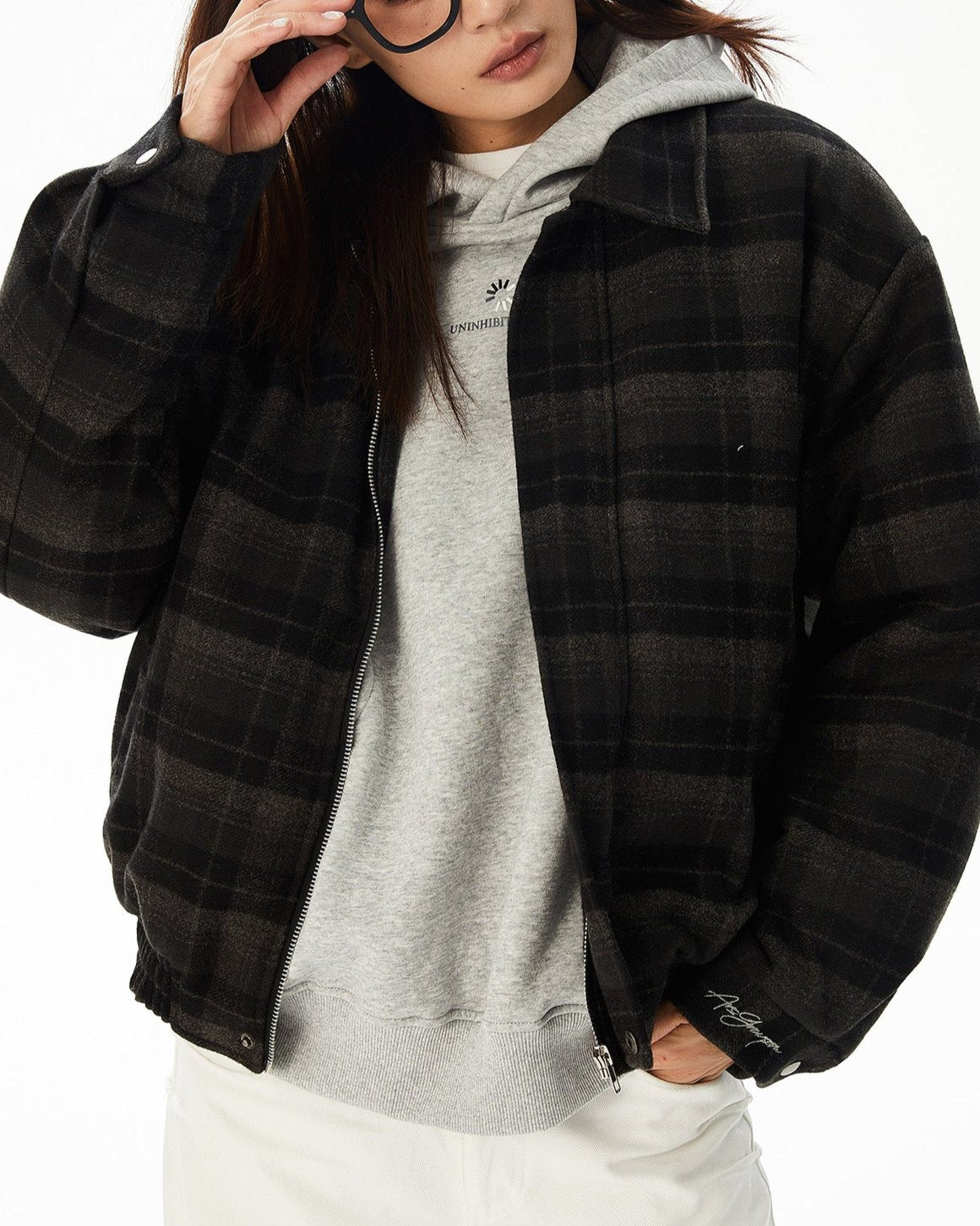 retro plaid cotton jacket