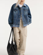 Retro plaid patchwork jacket