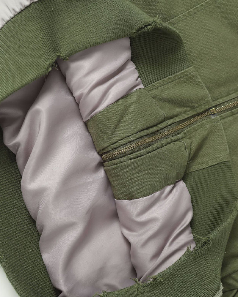 Unique color-blocked patchwork jacket