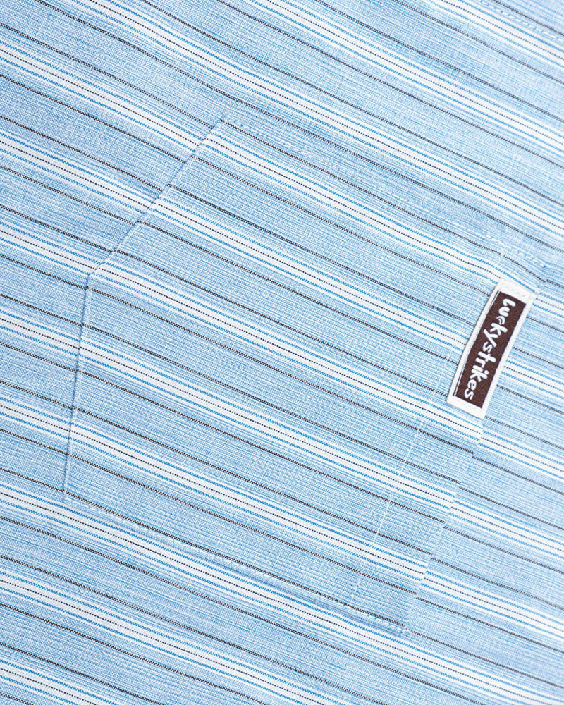 Simple striped short-sleeved shirt