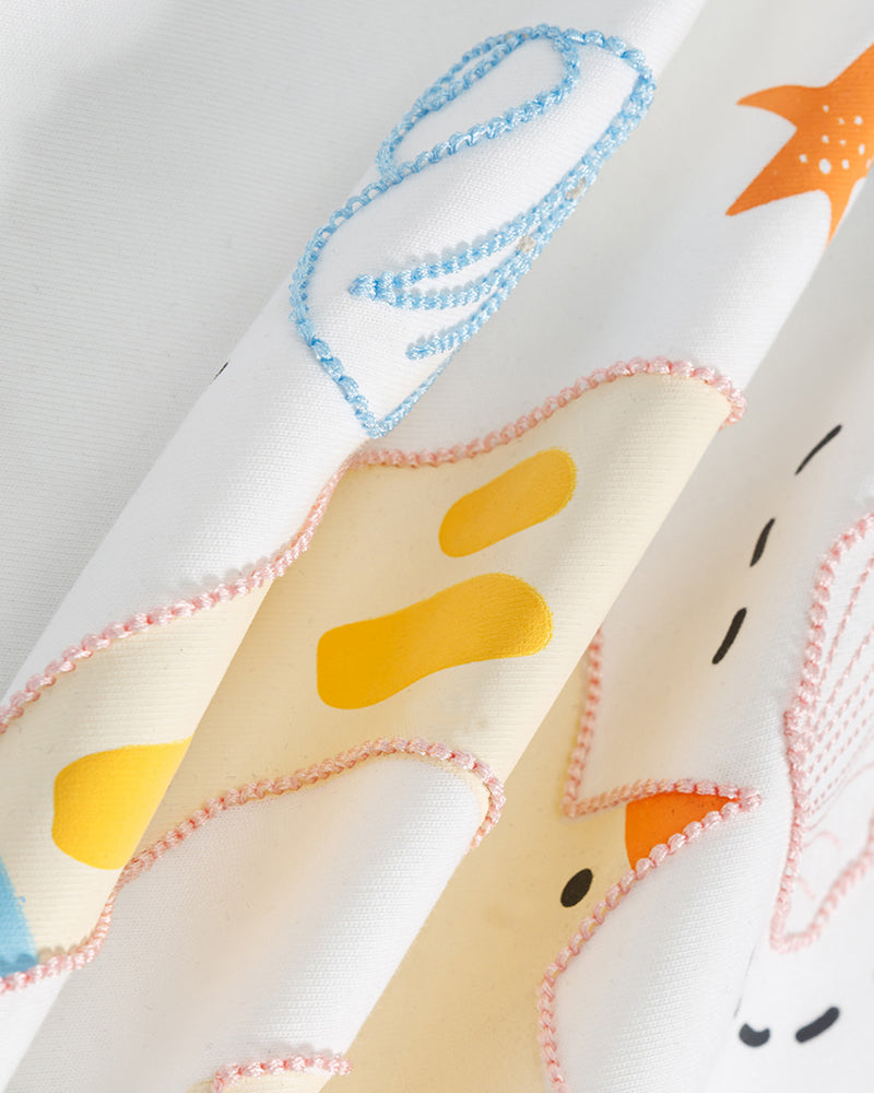 바다 자수 반팔