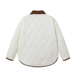 Retro contrast color simple cotton jacket