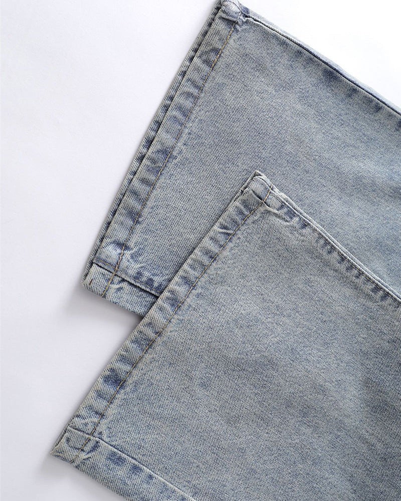 Distressed ripped jeans