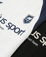 Colorblocked round neck short sleeves