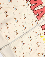 字母刺綉連帽衛衣外套