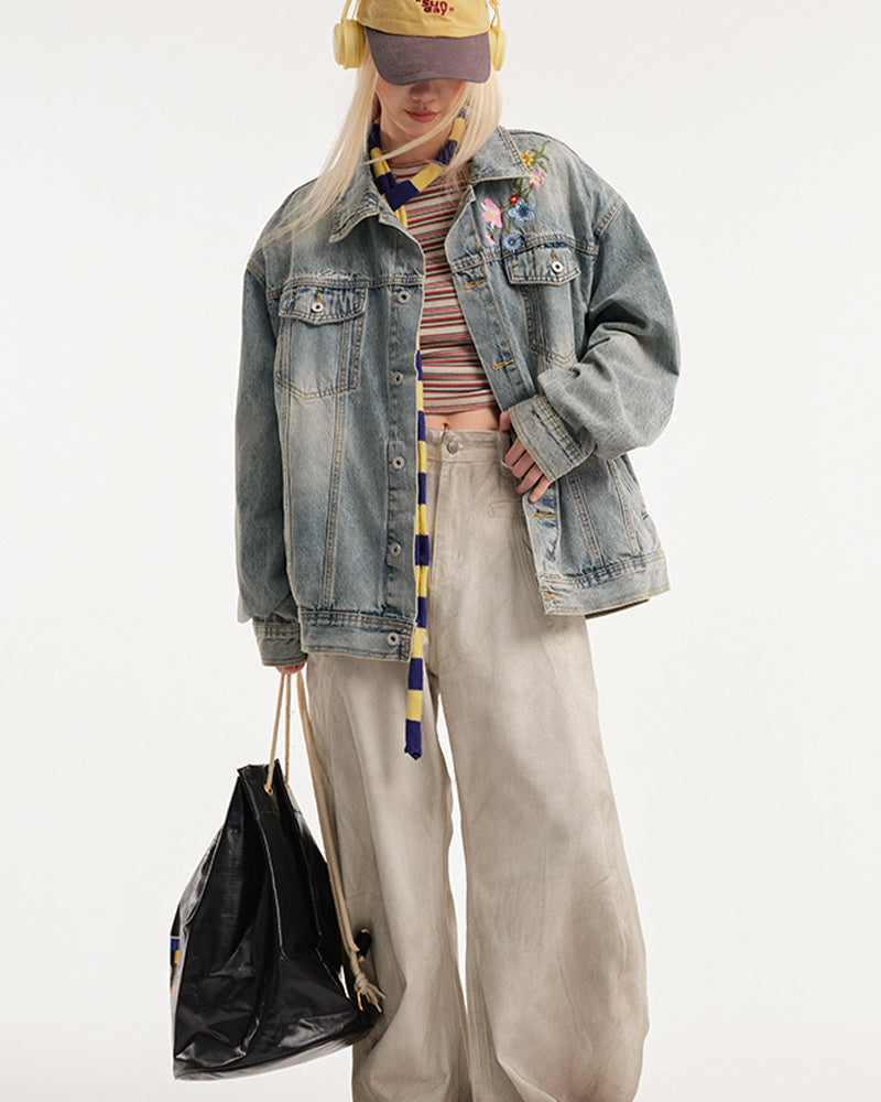Washed denim jacket