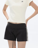 Retro Striped High Waist Shorts