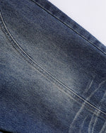 Vintage washed denim shorts