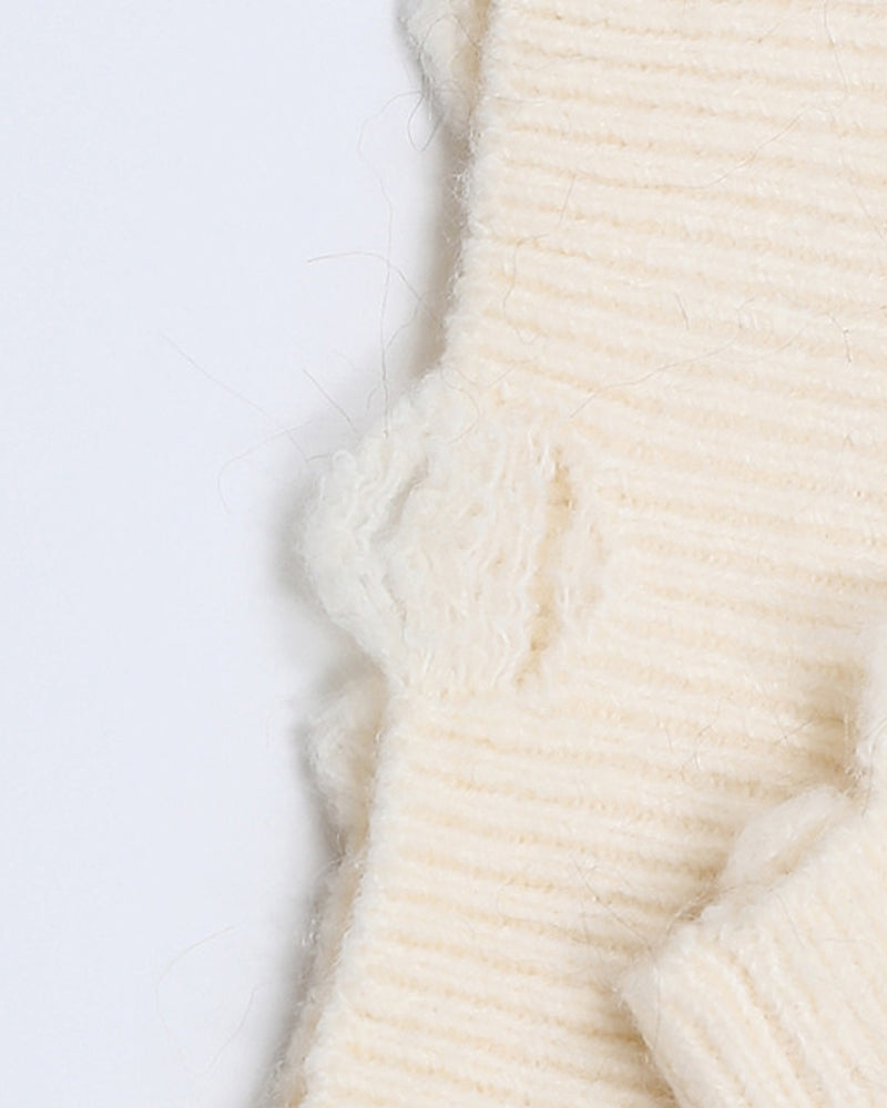 條紋連帽針織衫