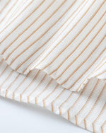 Simple vertical striped short-sleeved shirt