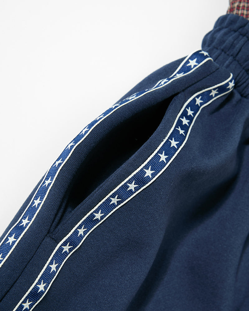 Patchwork Casual Wide-Leg Pants