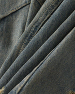 Washed distressed jeans