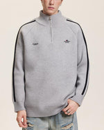 復古運動風立領毛衣