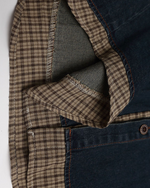 Spliced ​​fake two-piece denim shirt