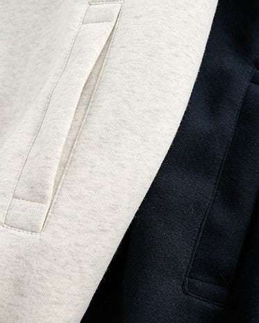 Button-down hooded sweatshirt